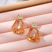 1 Pair Casual Simple Style Irregular Plating Inlay Crystal Glass Crystal Glass Drop Earrings main image 3