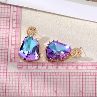 1 Pair Casual Simple Style Irregular Plating Inlay Crystal Glass Crystal Glass Drop Earrings main image 5
