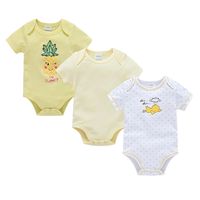 Casual Stripe Heart Shape Cotton Baby Rompers sku image 2