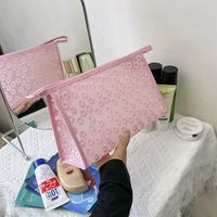 Women's All Seasons Canvas Solid Color Flower Elegant Square Zipper Cosmetic Bag Clutch Bag main image 4