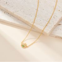 Simple Style Eye Sterling Silver Inlay Zircon 18k Gold Plated White Gold Plated Necklace main image 4