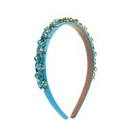 Women's Elegant Glam Geometric Solid Color Cloth Inlay Rhinestones Glass Stone Hair Band sku image 1