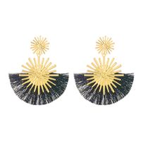 1 Pair Vintage Style Streetwear Sector Water Droplets Flower Tassel Inlay Metal Copper Pearl 18k Gold Plated Gold Plated Drop Earrings sku image 6