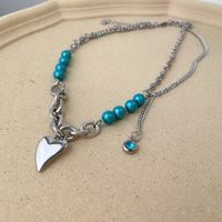 Hip-hop Classic Style Heart Shape Alloy Titanium Steel Women's Pendant Necklace main image 3