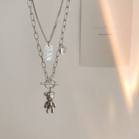 Ig Style Hip-hop Bear Alloy Titanium Steel Unisex Layered Necklaces Sweater Chain main image 4