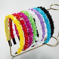 Elegant Solid Color Artificial Crystal Hair Band main image 1