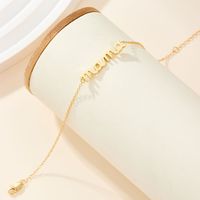 Sterling Silver Mama Simple Style Letter Plating Bracelets main image 4