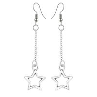 1 Pair French Style Simple Style Classic Style Star Hollow Out Alloy Drop Earrings main image 3