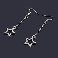 1 Pair French Style Simple Style Classic Style Star Hollow Out Alloy Drop Earrings main image 4