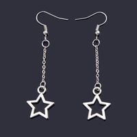 1 Pair French Style Simple Style Classic Style Star Hollow Out Alloy Drop Earrings main image 1