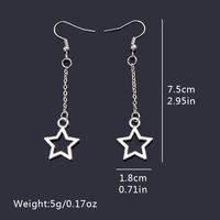 1 Pair French Style Simple Style Classic Style Star Hollow Out Alloy Drop Earrings main image 2