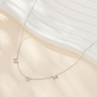 Mama Simple Style Letter Sterling Silver Plating 18k Gold Plated White Gold Plated Necklace main image 4