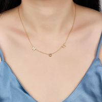Mama Simple Style Letter Sterling Silver Plating 18k Gold Plated White Gold Plated Necklace main image 2