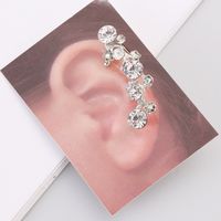 1 Piece Ig Style Flower Inlay Alloy Rhinestones Ear Clips Ear Studs main image 6