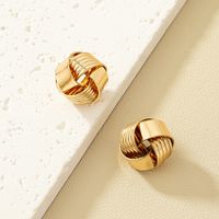 Simple Style Solid Color Alloy Women's Ear Studs main image 5