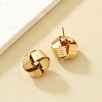 Simple Style Solid Color Alloy Women's Ear Studs main image 1