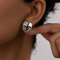 Simple Style Solid Color Alloy Women's Ear Studs main image 4