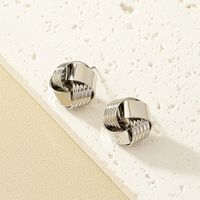 Simple Style Solid Color Alloy Women's Ear Studs sku image 2