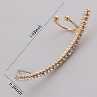 Simple Style Solid Color Alloy Inlay Rhinestones Women's Ear Clips Ear Studs main image 6