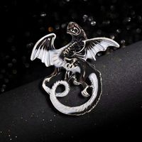 Cartoon Style Dragon Alloy Enamel Inlay Rhinestones Unisex Brooches sku image 4