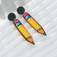 Korean Style Pencil Arylic Women's Drop Earrings sku image 1