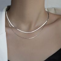 Simple Style Commute Solid Color Stainless Steel Titanium Steel Plating Necklace main image 1