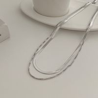 Simple Style Commute Solid Color Stainless Steel Titanium Steel Plating Necklace main image 5