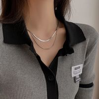 Simple Style Commute Solid Color Stainless Steel Titanium Steel Plating Necklace main image 3