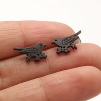 1 Pair Simple Style Bird Plating Stainless Steel 18k Gold Plated Ear Studs sku image 4