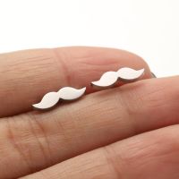 1 Pair Ig Style Simple Style Ice Cream Heart Shape Notes Asymmetrical Plating Stainless Steel Ear Studs sku image 2