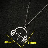 Retro Punk Electrocardiogram Headset 201 Stainless Steel Plating Hollow Out 18K Gold Plated Women'S Pendant Necklace main image 5