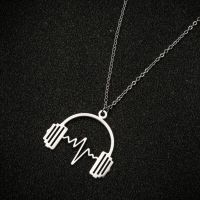 Retro Punk Electrocardiogram Headset 201 Stainless Steel Plating Hollow Out 18K Gold Plated Women'S Pendant Necklace main image 1
