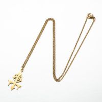 Retro Star Bear Notes 201 Stainless Steel Plating 18K Gold Plated Men'S Pendant Necklace main image 5