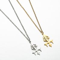 Retro Star Bear Notes 201 Stainless Steel Plating 18K Gold Plated Men'S Pendant Necklace main image 3