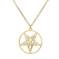 Retro Star Bear Notes 201 Stainless Steel Plating 18K Gold Plated Men'S Pendant Necklace sku image 16