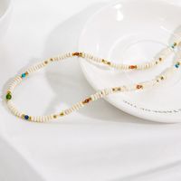 Casual Ethnic Style Round Stainless Steel Natural Stone Crystal Beaded Plating Necklace main image 3