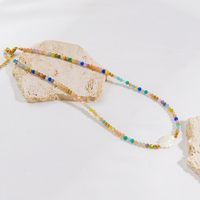 Vacation Simple Style Leaves Natural Stone Opal Shell Beaded Handmade Necklace main image 3