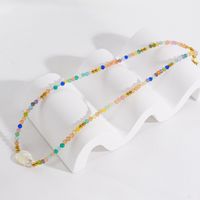 Vacation Simple Style Leaves Natural Stone Opal Shell Beaded Handmade Necklace main image 2