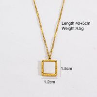 304 Stainless Steel 14K Gold Plated Simple Style Classic Style Enamel Plating Inlay Square Star Moon Natural Stone Shell Zircon Pendant Necklace sku image 2