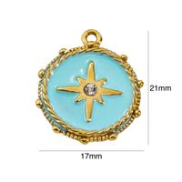 1 Piece 304 Stainless Steel Natural Stone Rhinestones Pearl 14K Gold Plated Cross Round Devil'S Eye sku image 6