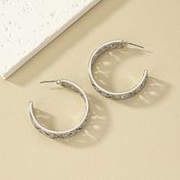 1 Pair Modern Style C Shape Plating Hollow Out Alloy Ear Studs main image 4