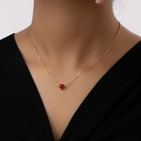 Elegant Simple Style Heart Shape Alloy Plating Women's Pendant Necklace main image 3