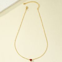 Elegant Simple Style Heart Shape Alloy Plating Women's Pendant Necklace main image 1