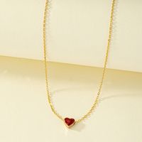 Elegant Simple Style Heart Shape Alloy Plating Women's Pendant Necklace main image 2