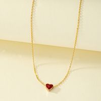 Elegant Simple Style Heart Shape Alloy Plating Women's Pendant Necklace sku image 1