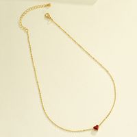 Elegant Simple Style Heart Shape Alloy Plating Women's Pendant Necklace main image 4