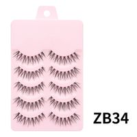Lady Solid Color Artificial Fiber False Eyelashes 1 Set sku image 27