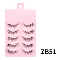 Lady Solid Color Artificial Fiber False Eyelashes 1 Set sku image 29