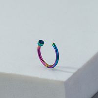 Rock Punk Solid Color Alloy Plating Lip Stud Nose Ring main image 1