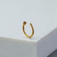 Rock Punk Solid Color Alloy Plating Lip Stud Nose Ring main image 8